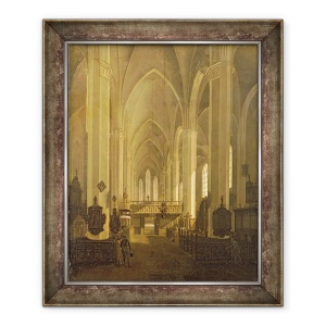 Tablou inramat - Jess Bundsen - Vedere interioara a Bisericii Sfantul Ioan din Hamburg, 50 x 60 cm