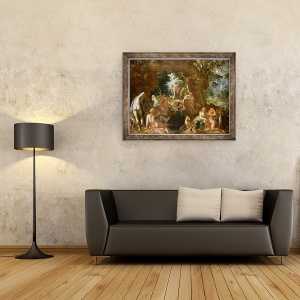Tablou inramat - Joachim Wtewael - Diana si Actaeon, 70 x 90 cm - Img 2