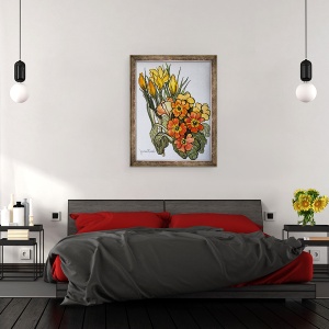 Tablou inramat - Joan Thewsey - Crocus si Primrose, 60 x 80 cm - Img 3