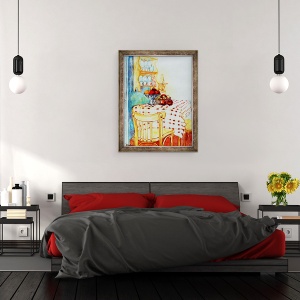 Tablou inramat - Joan Thewsey - Masa de bucatarie Cabana cu mere, 2005, 70 x 90 cm - Img 3