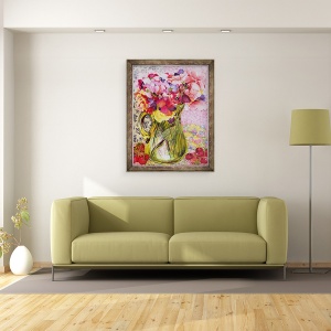Tablou inramat - Joan Thewsey - Mazare dulce cu cirese si capsuni, 70 x 90 cm - Img 2