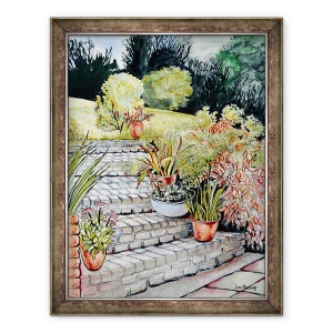 Tablou inramat - Joan Thewsey - Pasii pana la gradina, 60 x 80 cm
