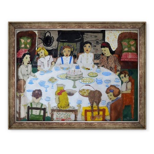 Tablou inramat - Joan Thewsey - Petrecere pentru copii, 60 x 80 cm
