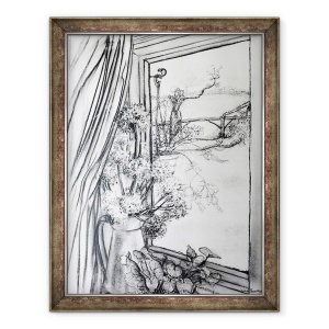 Tablou inramat - Joan Thewsey - Vedere prin fereastra cabanei, 60 x 80 cm