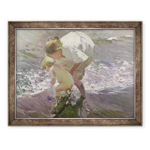 Tablou inramat - Joaquin Sorolla y Bastida - Saldat pe plaja, 70 x 90 cm