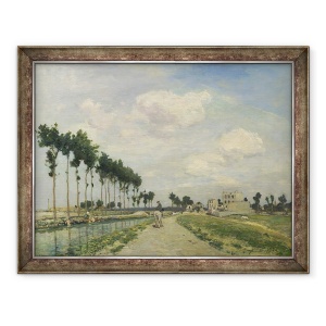 Tablou inramat - Johan-Barthold Jongkind - Calea de remorcare, 70 x 90 cm