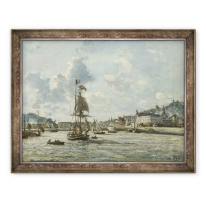 Tablou inramat - Johan-Barthold Jongkind - Intrarea in portul Honfleur, 60 x 80 cm