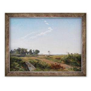 Tablou inramat - Johan Thomas Lundbye - Peisaj Zeelanda. Open Country in North Ze, 70 x 90 cm