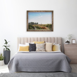 Tablou inramat - Johan Thomas Lundbye - Peisaj Zeelanda. Open Country in North Ze, 70 x 90 cm - Img 3