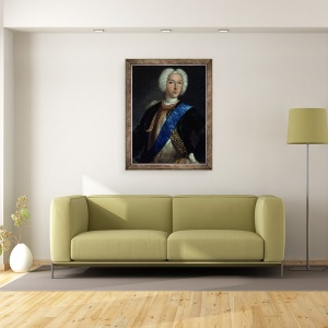 Tablou inramat - Johann Heinrich Wedekind - Portretul tarului Petru al II-lea 1715-1730, 70 x 90 cm - Img 2