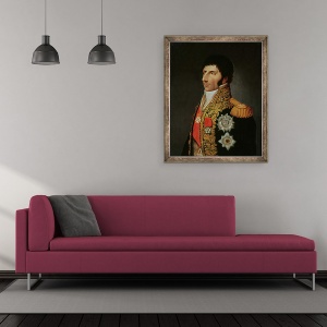 Tablou inramat - Johann Jacob de Lose - Portretul Maresalului Charles Jean Bernadotte 1763-1844 1805, 70 x 85 cm - Img 2
