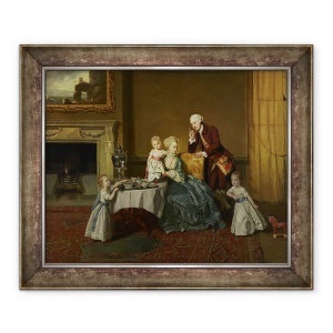 Tablou inramat - Johann Zoffany - Ioan, al paisprezecelea Lord Willoughby de Broke, si familia sa, 70 x 85 cm