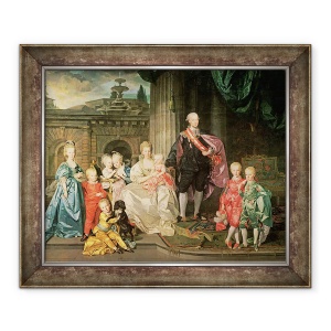 Tablou inramat - Johann Zoffany - Leopold I, Mare Duce de Toscana 1747-92 mai tarziu Leopold al II-lea, imparat al Austriei, 1790-92 impreuna cu sotia sa Maria Ludovica, 50 x 60 cm