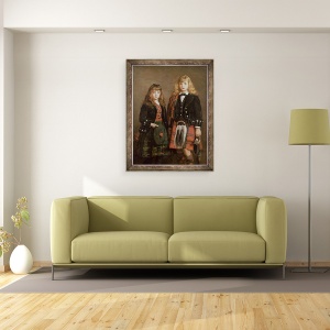 Tablou inramat - John Everett Millais - Doi Bairns, 70 x 90 cm - Img 2