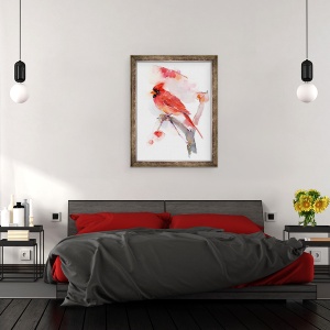 Tablou inramat - John Keeling - Cardinal rosu, 2016, 70 x 90 cm - Img 3