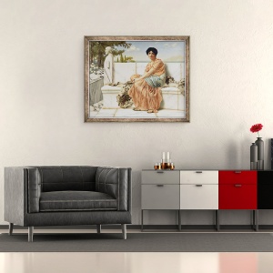 Tablou inramat - John William Godward - Reverie, 50 x 60 cm - Img 2