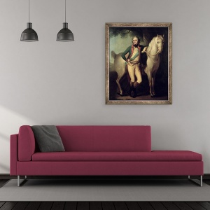 Tablou inramat - Josef Grassi - Printul Josef Anton Poniatowski 1763-1813 de calul sau, 50 x 60 cm - Img 2