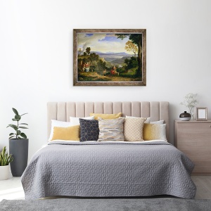 Tablou inramat - Joseph Anton Koch - La Ronciglione, 60 x 80 cm - Img 3