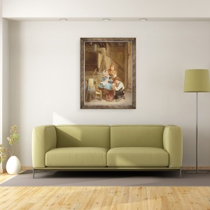 Tablou inramat - Joseph-Athanase Aufray - Dressing Dolly, 70 x 90 cm - Img 2