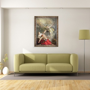 Tablou inramat - Joseph Benoit Suvee - Lupta intre Minerva si Marte, 60 x 80 cm - Img 2