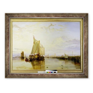 Tablou inramat - Joseph Mallord William Turner - Dort sau Dordrecht, Dort pachet barca de la Rotterdam Becalmed, 60 x 80 cm