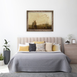 Tablou inramat - Joseph Mallord William Turner - Hulks pe Tamar, 60 x 80 cm - Img 3