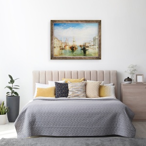 Tablou inramat - Joseph Mallord William Turner - Venetia, din pridvorul Madonnei della Salute, 60 x 80 cm - Img 3