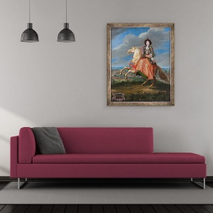 Tablou inramat - Joseph Parrocel - Doamna Contesa de Saint Geran, 50 x 60 cm - Img 2
