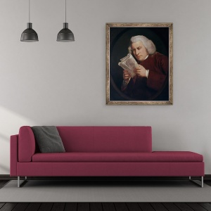 Tablou inramat - Joshua Reynolds - Dr. Samuel Johnson 1709-84 1775, 70 x 85 cm - Img 2
