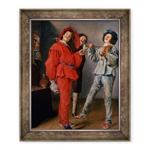 Tablou inramat - Judith Leyster - Trei Boys Merry-luare, 50 x 60 cm