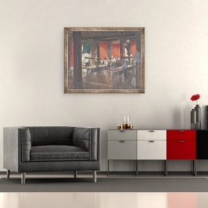 Tablou inramat - Julian Barrow - Piata de peste, Venetia, 50 x 60 cm - Img 2