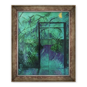 Tablou inramat - Julie Held - Gradina luminata de luna, 50 x 60 cm