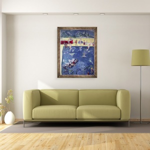 Tablou inramat - Julie Held - inotatori in Wengen, 70 x 90 cm - Img 2