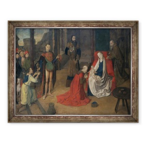 Tablou inramat - Justus of Ghent - Adorarea Magilor, 70 x 90 cm