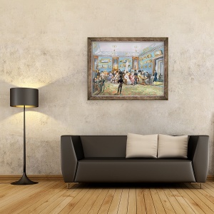 Tablou inramat - Karl Ivanovich Kolmann - O sala de desen pentru societate, 70 x 90 cm - Img 2