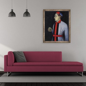 Tablou inramat - Kazimir Severinovich Malevich - Portret De Nikolai Punin, 50 x 60 cm - Img 2