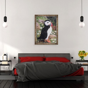 Tablou inramat - Kirstie Adamson - Puffin, 70 x 90 cm - Img 3