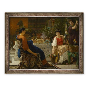 Tablou inramat - Lawrence Alma-Tadema - Pregatiri pentru Festivitati Coroana Florala, 60 x 80 cm