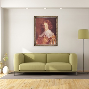 Tablou inramat - Le Nain Brothers - Portretul lui Henri Coeffier I, 70 x 90 cm - Img 2