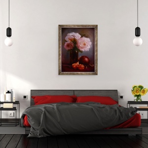 Tablou inramat - Lee Campbell - Roz & auriu, 60 x 80 cm - Img 3