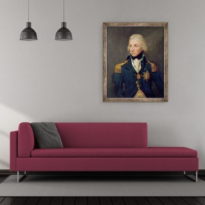 Tablou inramat - Lemuel Francis Abbott - Portret De Horatio Nelson 1758-1805, Viscount Nelson, 50 x 60 cm - Img 2