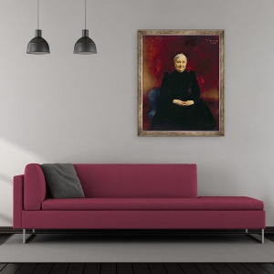 Tablou inramat - Leon Joseph Florentin Bonnat - Madame Bonnat, mama artistului, 50 x 60 cm - Img 2