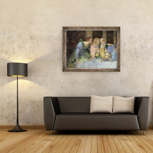 Tablou inramat - Leonardo da Vinci - Cina de Taina VI, 70 x 90 cm - Img 2