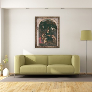 Tablou inramat - Leonardo da Vinci - Madonna Stancilor III, 70 x 90 cm - Img 2