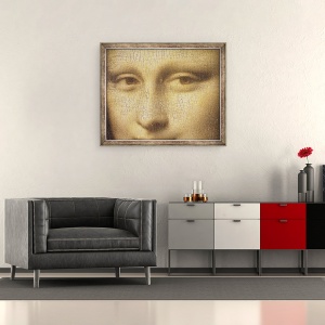 Tablou inramat - Leonardo da Vinci - Mona Lisa II, 50 x 60 cm - Img 2