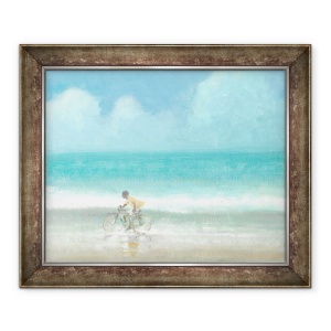 Tablou inramat - Lincoln Seligman - Baiat pe bicicleta, 50 x 60 cm