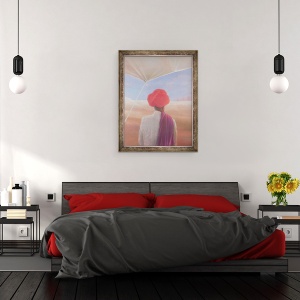 Tablou inramat - Lincoln Seligman - Fermier Rajasthan, 70 x 90 cm - Img 3