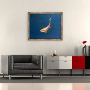 Tablou inramat - Lincoln Seligman - Pestisor auriu, 70 x 85 cm - Img 2