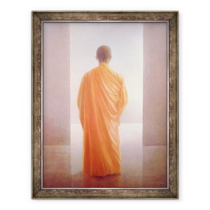 Tablou inramat - Lincoln Seligman - Tinere Monk, vedere din spate, 60 x 80 cm