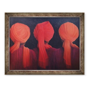 Tablou inramat - Lincoln Seligman - Triptic turban, 60 x 80 cm